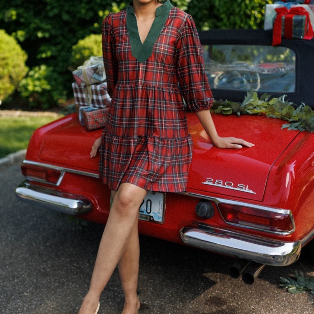 Smith & Quinn NEW Tory Merry tartan plaid festive Christmas winter dress XS